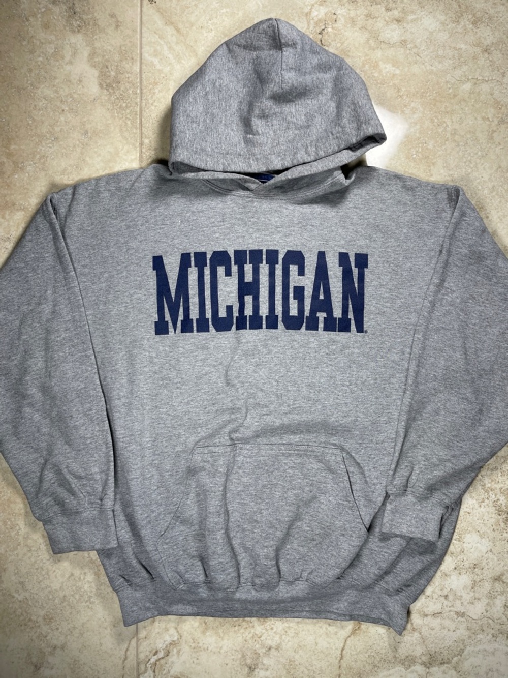 Perrin Wear University of Michigan Men's Gray Pullover Hooded Sweatshirt XL